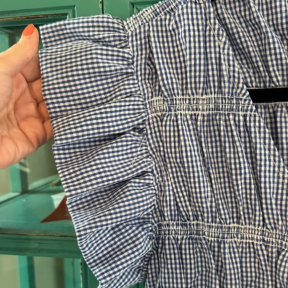 Peach Love Miss Americana Blue Gingham Dress NWT - Picture 4 of 8